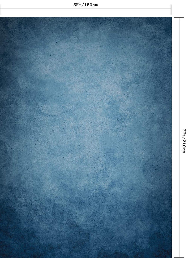 CapiSco 5X7FT Retro Abstract Light Blue Portrait Backdrop Photography Portrait Abstract Background for Newborn Baby Child Adult Portrait Mannequin Vinyl Backdrop Photo Studio Background SCO183A - Image 2